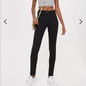 Topshop Leigh Jeans Black W 28 L 32